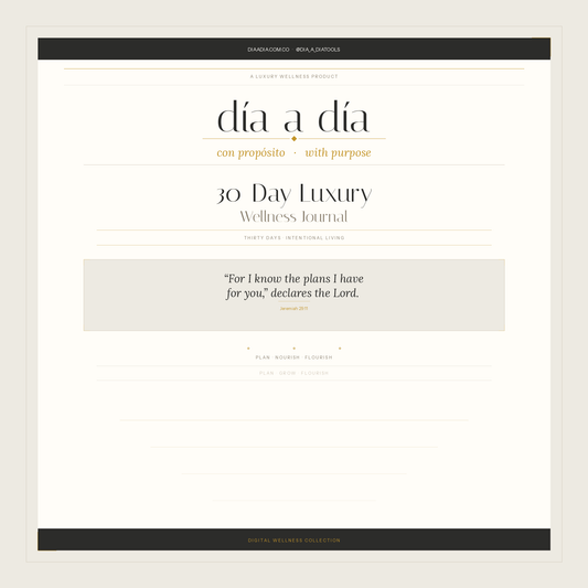 30-Day Luxury Wellness Planner — Día a Día