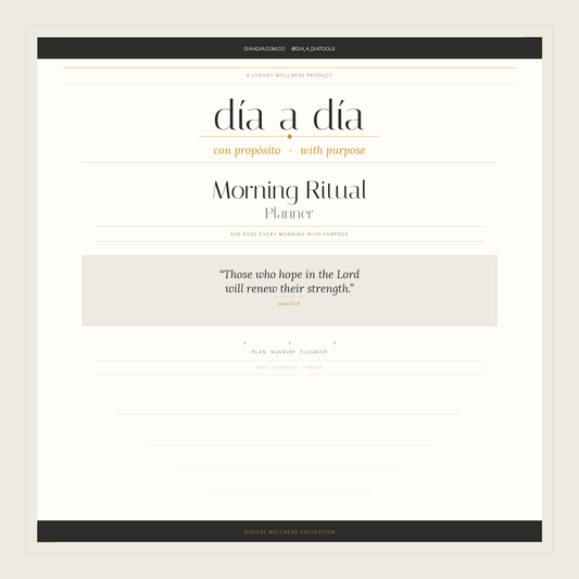 Día a Día · Con Propósito — Morning Ritual Planner (Interactive Digital Download)