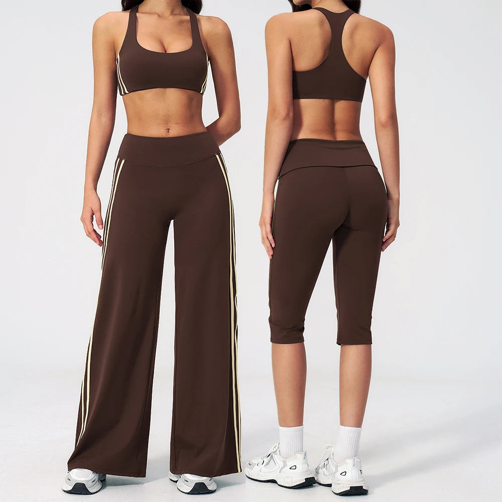 Women's Yoga Tracksuit Set — Capri Pants & Matching Top