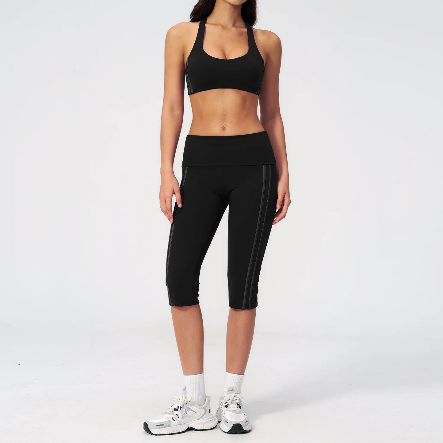 Women's Yoga Tracksuit Set — Capri Pants & Matching Top