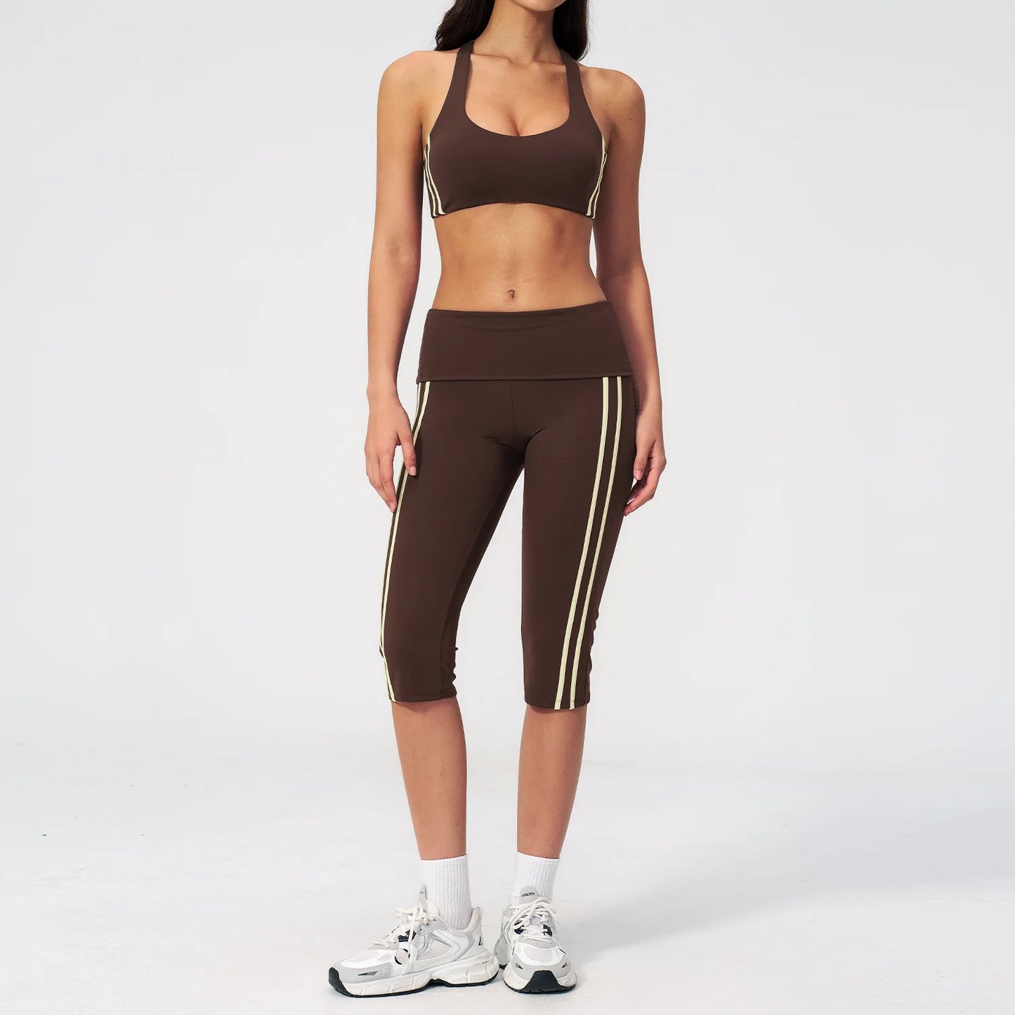 Women's Yoga Tracksuit Set — Capri Pants & Matching Top