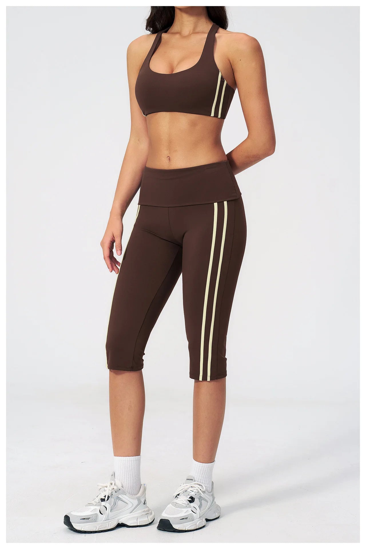 Women's Yoga Tracksuit Set — Capri Pants & Matching Top